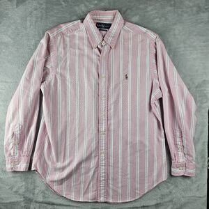 Ralph Lauren Button Down Long Sleeve Flesh Pony Men's Size 34/35 (16.5)